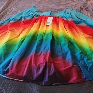 Unique Vintage rainbow full skirt